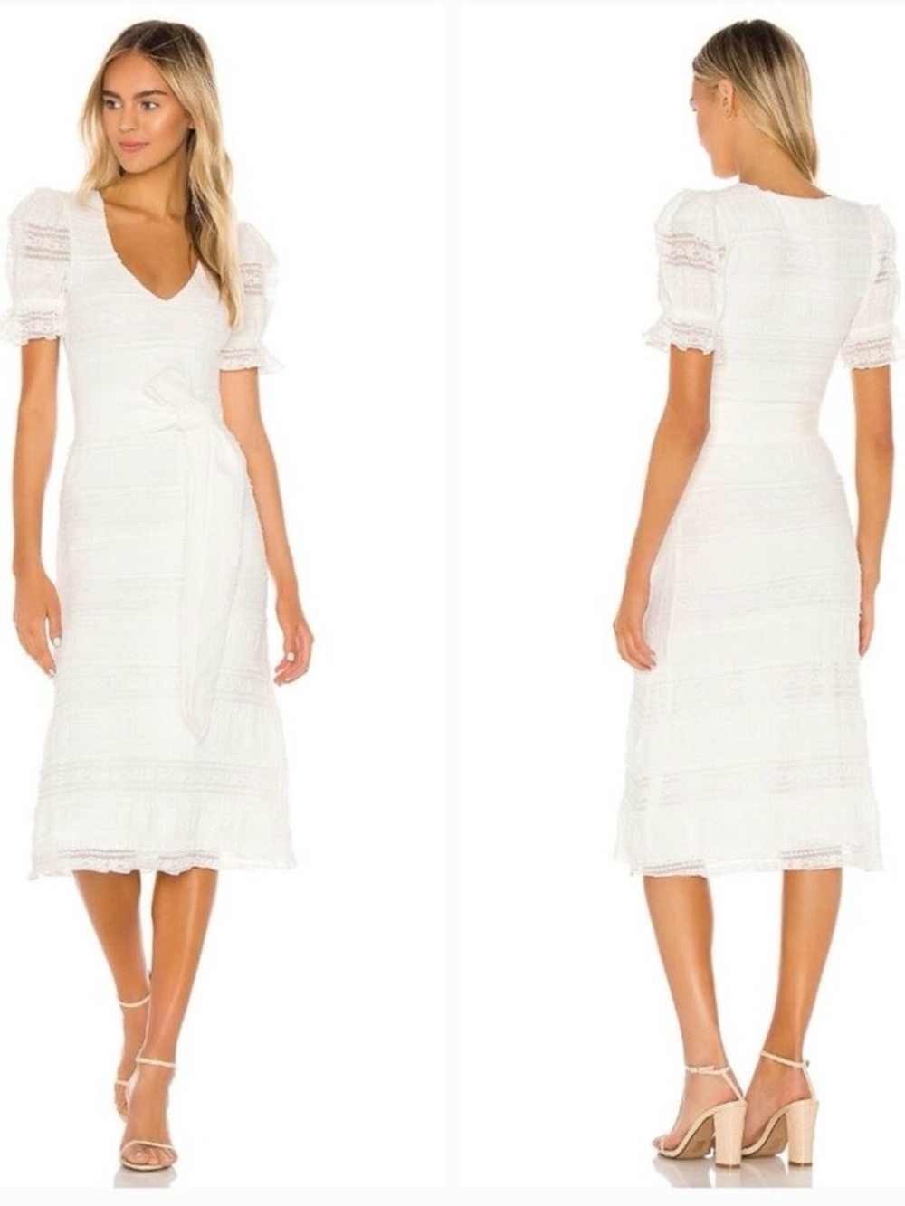 Tularosa Quinn Midi Dress — White